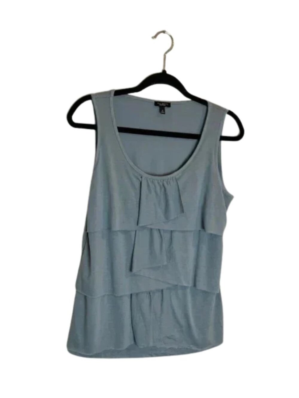Talbots Women's Layered Front Sleeveless Blue Tank Top Size M